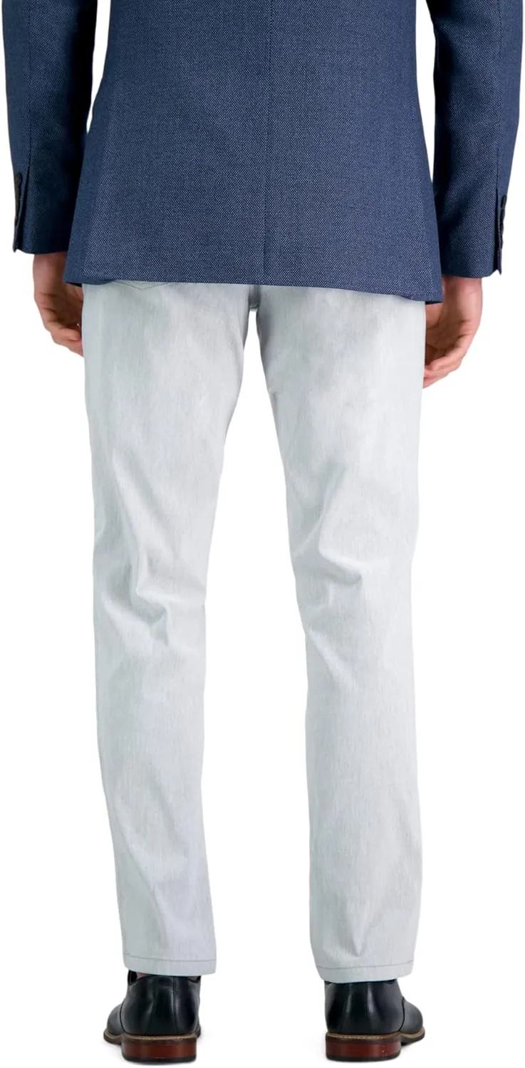 Haggar Men's The Active Series Slim/Straight Fit Flat Front Pant