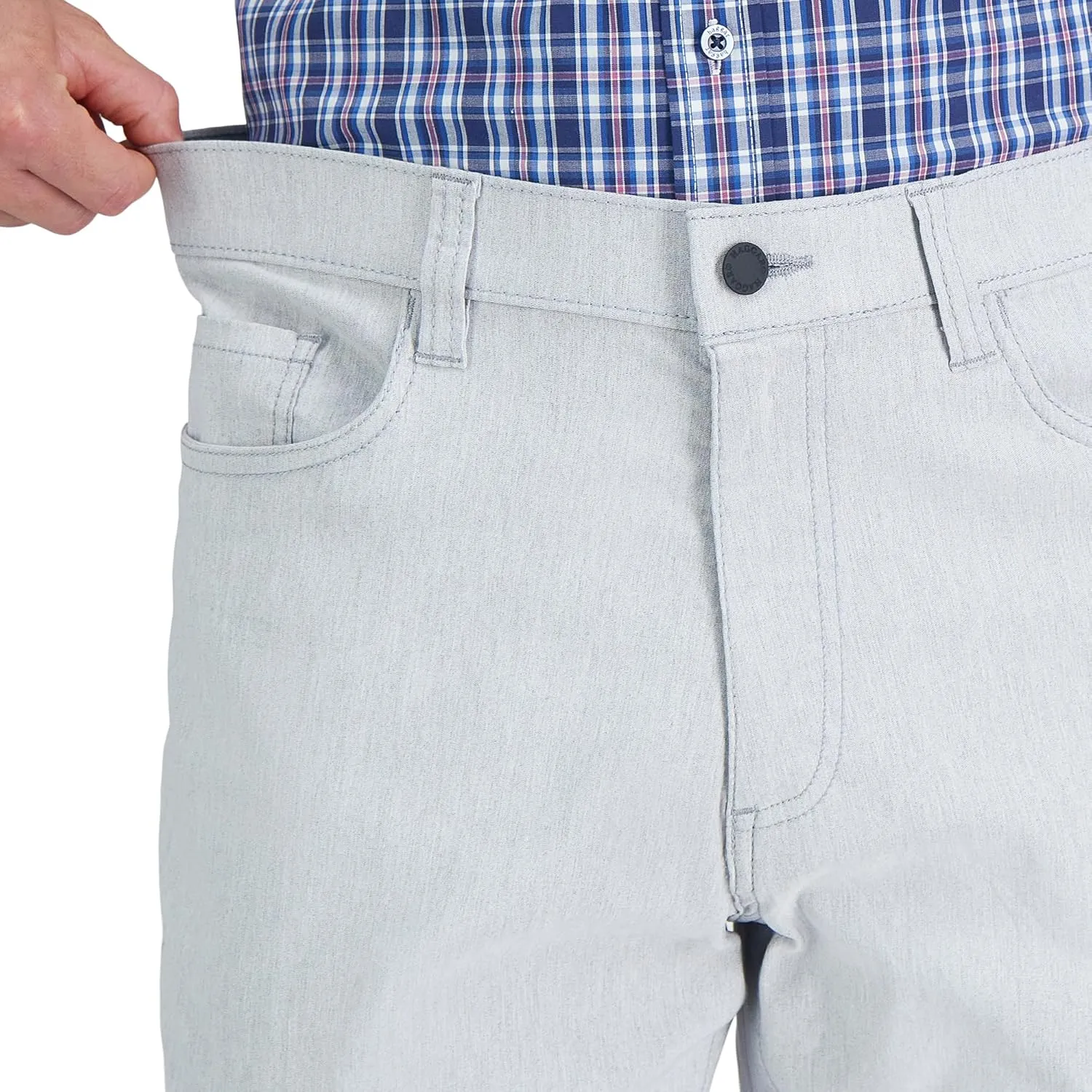 Haggar Men's The Active Series Slim/Straight Fit Flat Front Pant