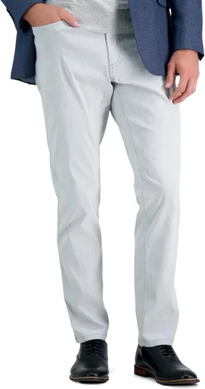 Haggar Men's The Active Series Slim/Straight Fit Flat Front Pant