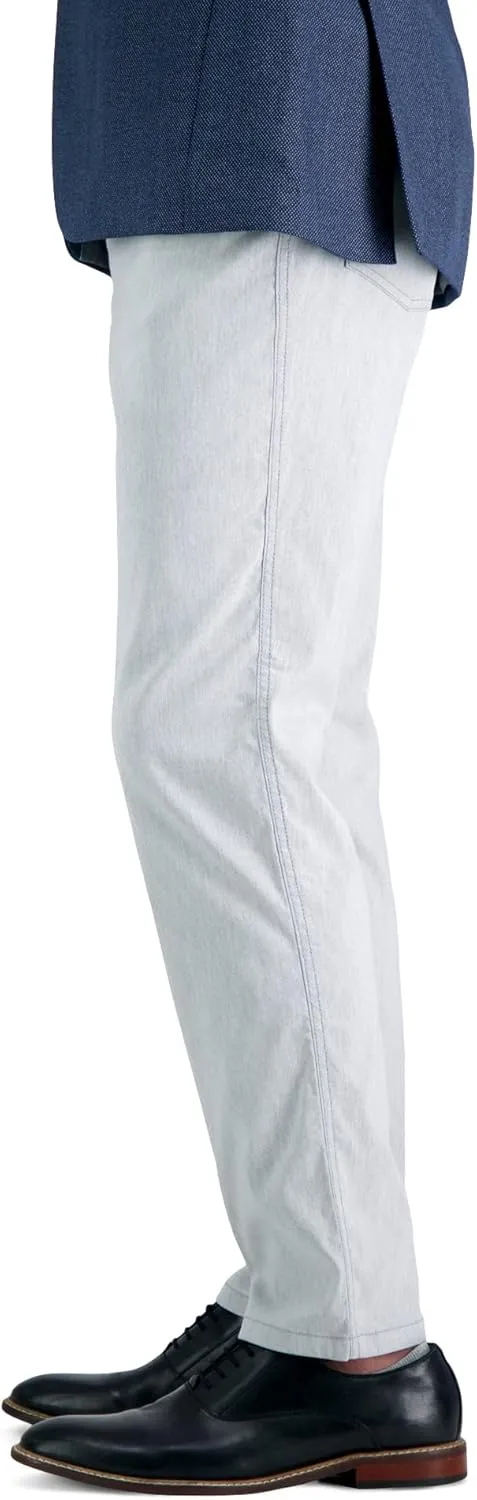 Haggar Men's The Active Series Slim/Straight Fit Flat Front Pant