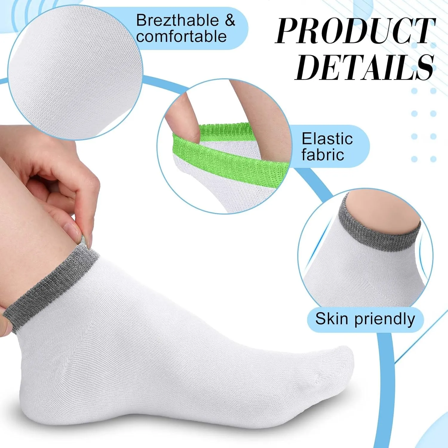 Handepo 100 Pair Low Cut Ankle Socks for Women Athletic Bulk Socks for Running Casual Outdoor Activities