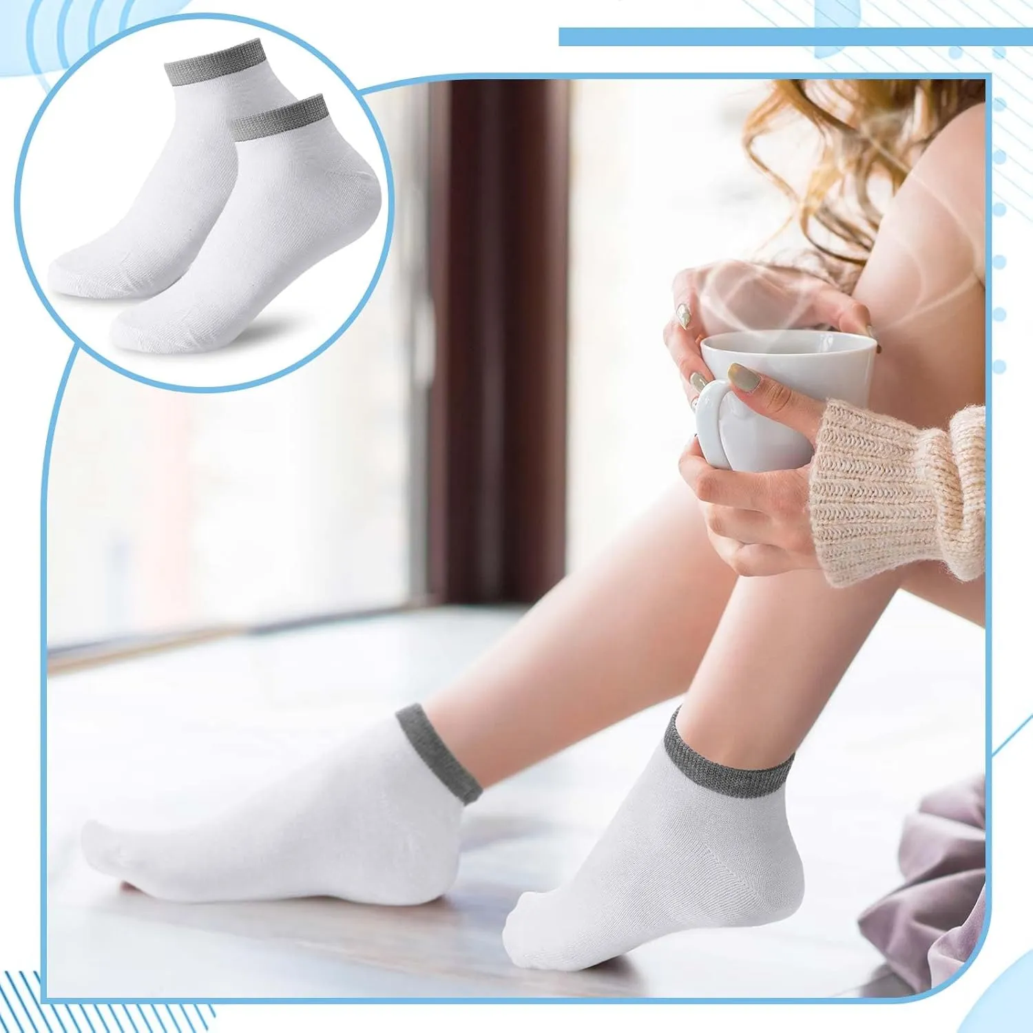 Handepo 100 Pair Low Cut Ankle Socks for Women Athletic Bulk Socks for Running Casual Outdoor Activities