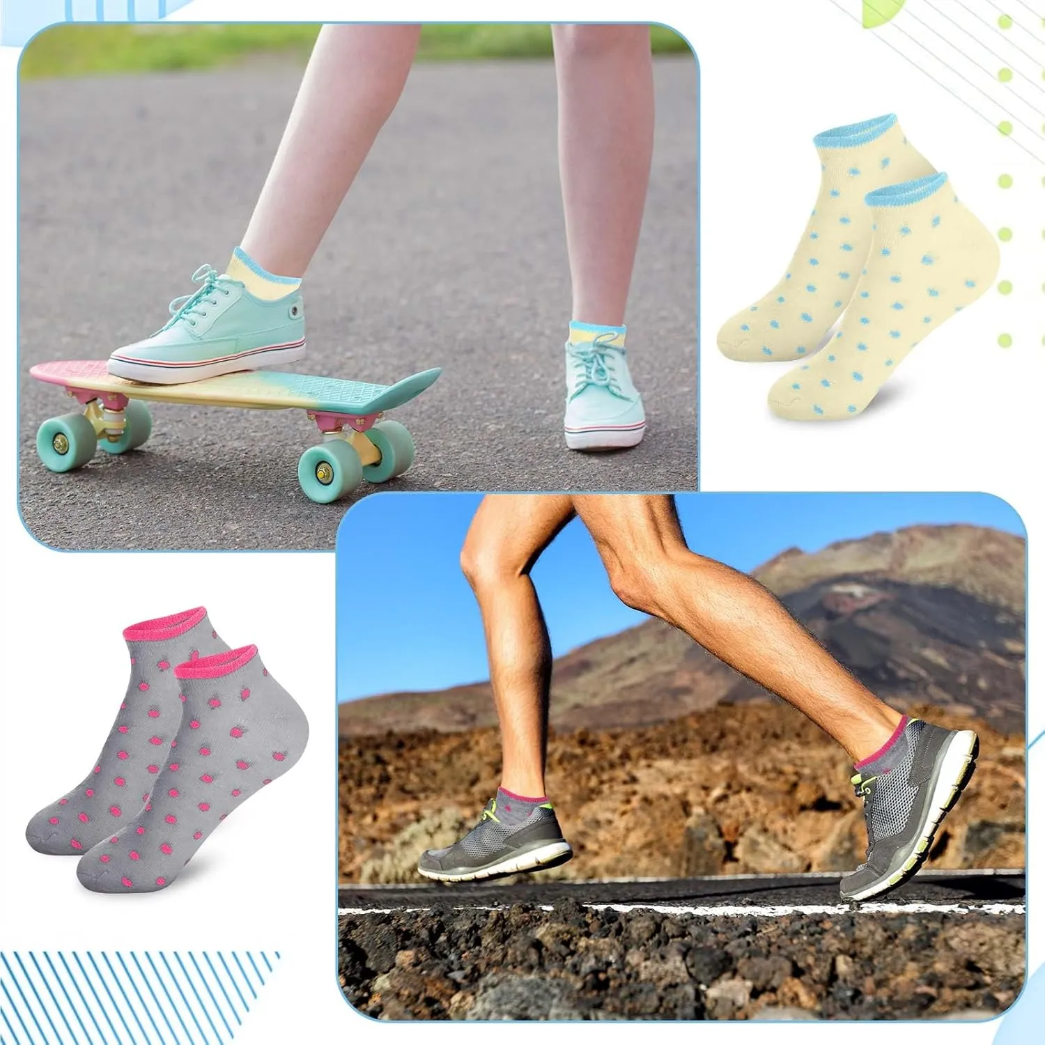 Handepo 100 Pair Low Cut Ankle Socks for Women Athletic Bulk Socks for Running Casual Outdoor Activities