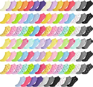 Handepo 100 Pair Low Cut Ankle Socks for Women Athletic Bulk Socks for Running Casual Outdoor Activities