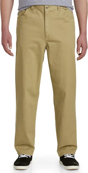 Harbor Bay by DXL Men's Big and Tall Continuous Comfort Pants Tigers Eye 52 x 34