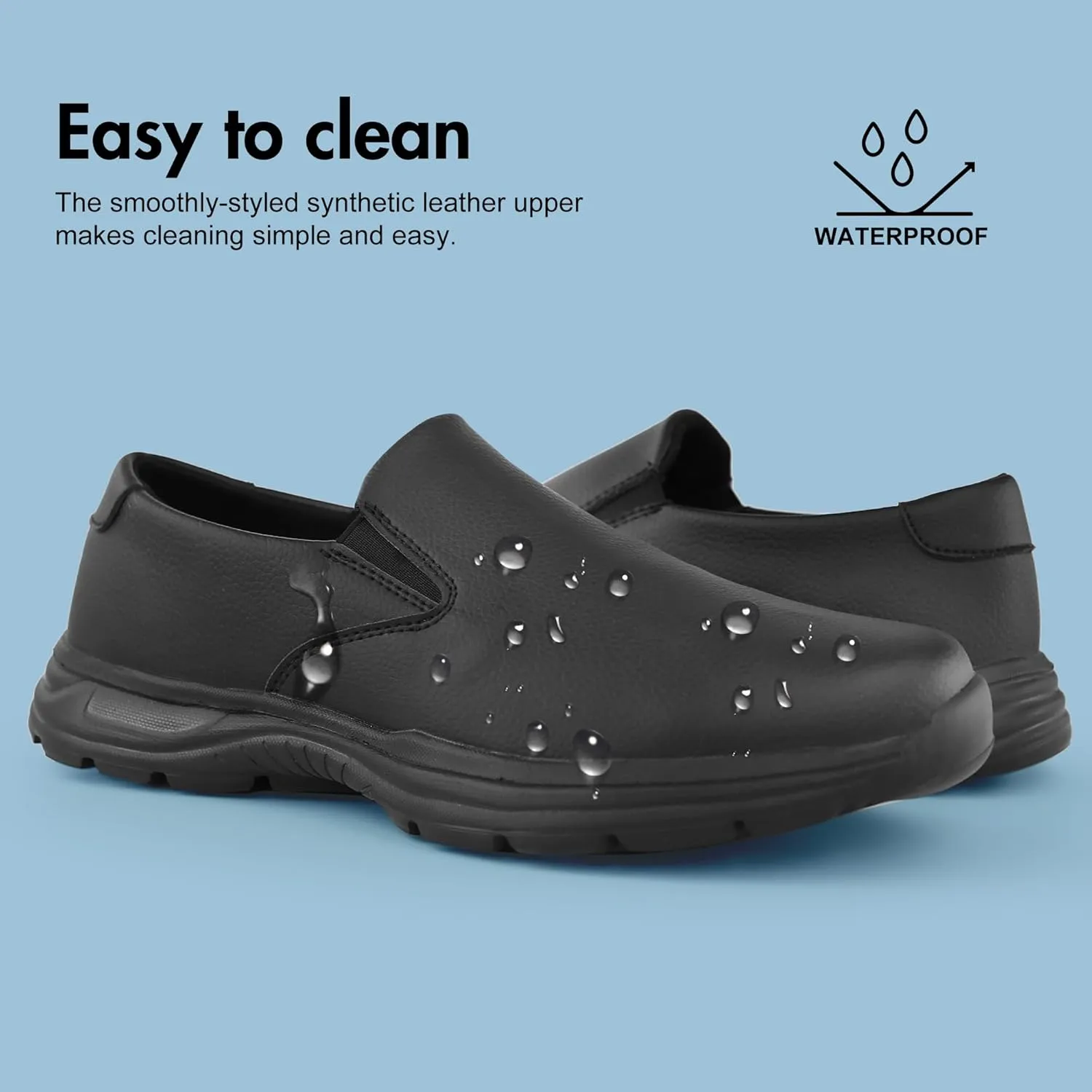 Hawkwell Men's Slip on Lightweight Slip Resistant Comfort Nursing Shoes