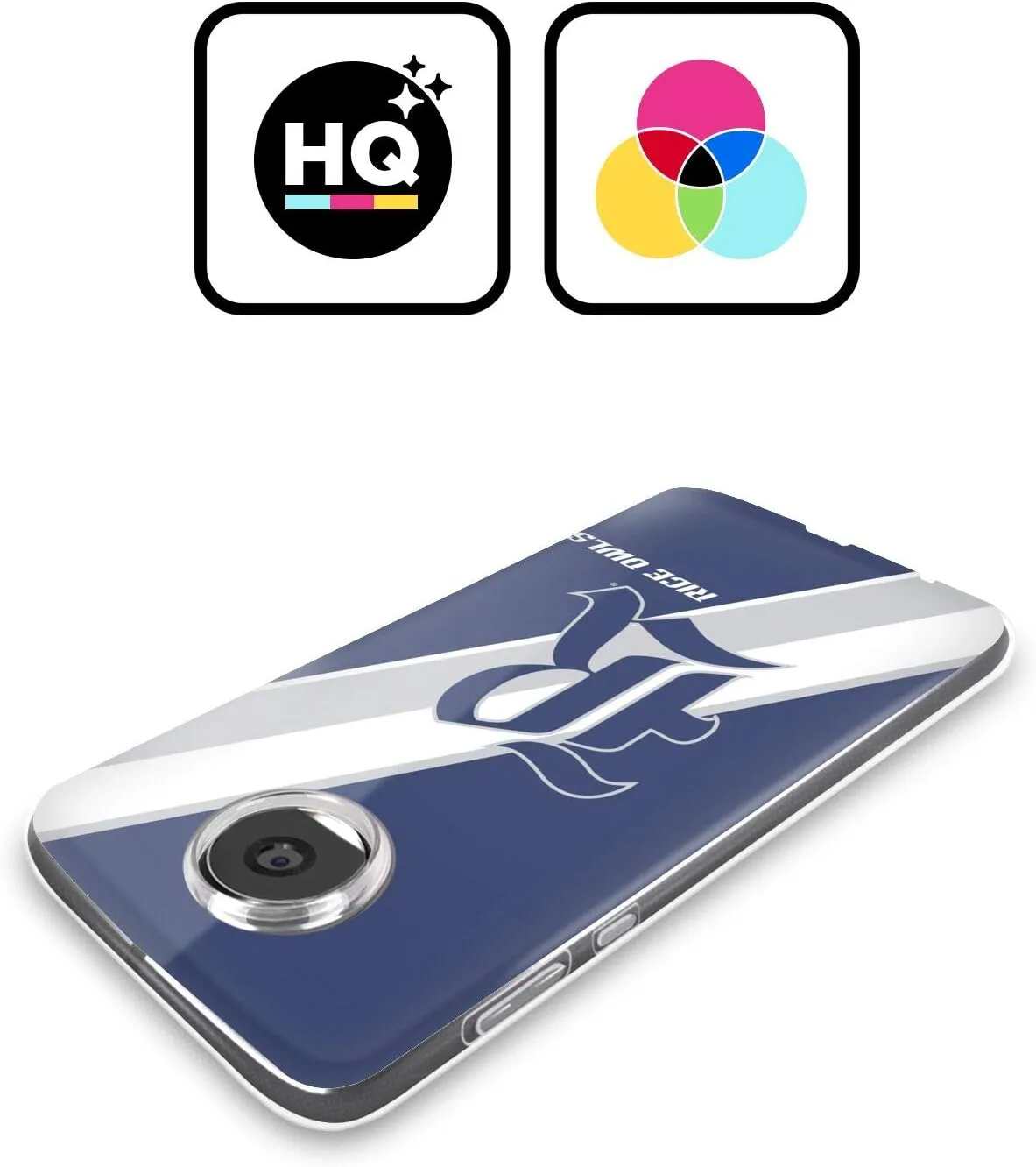 Head Case Designs Officially Licensed Rice University Stripes Soft Gel Case Compatible with Motorola Edge 40 Neo 5G