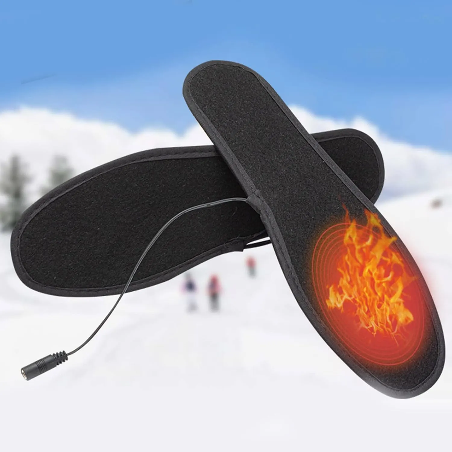 Heated Insoles Rechargeable Electric Heated Shoes Inserts For Women Men Wireless Foot Warmer For Hunting Hiking