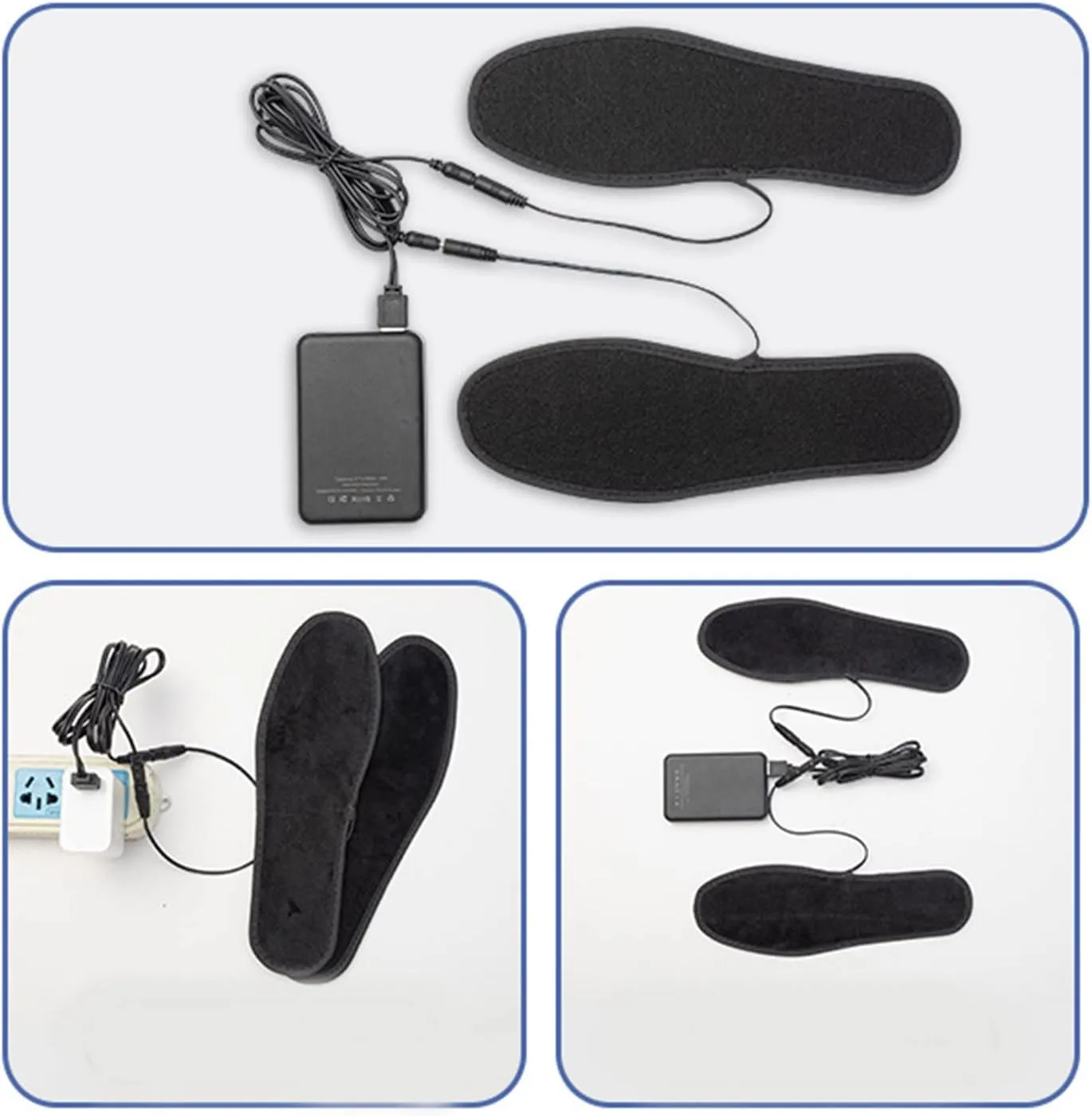 Heated Insoles Rechargeable Electric Heated Shoes Inserts For Women Men Wireless Foot Warmer For Hunting Hiking