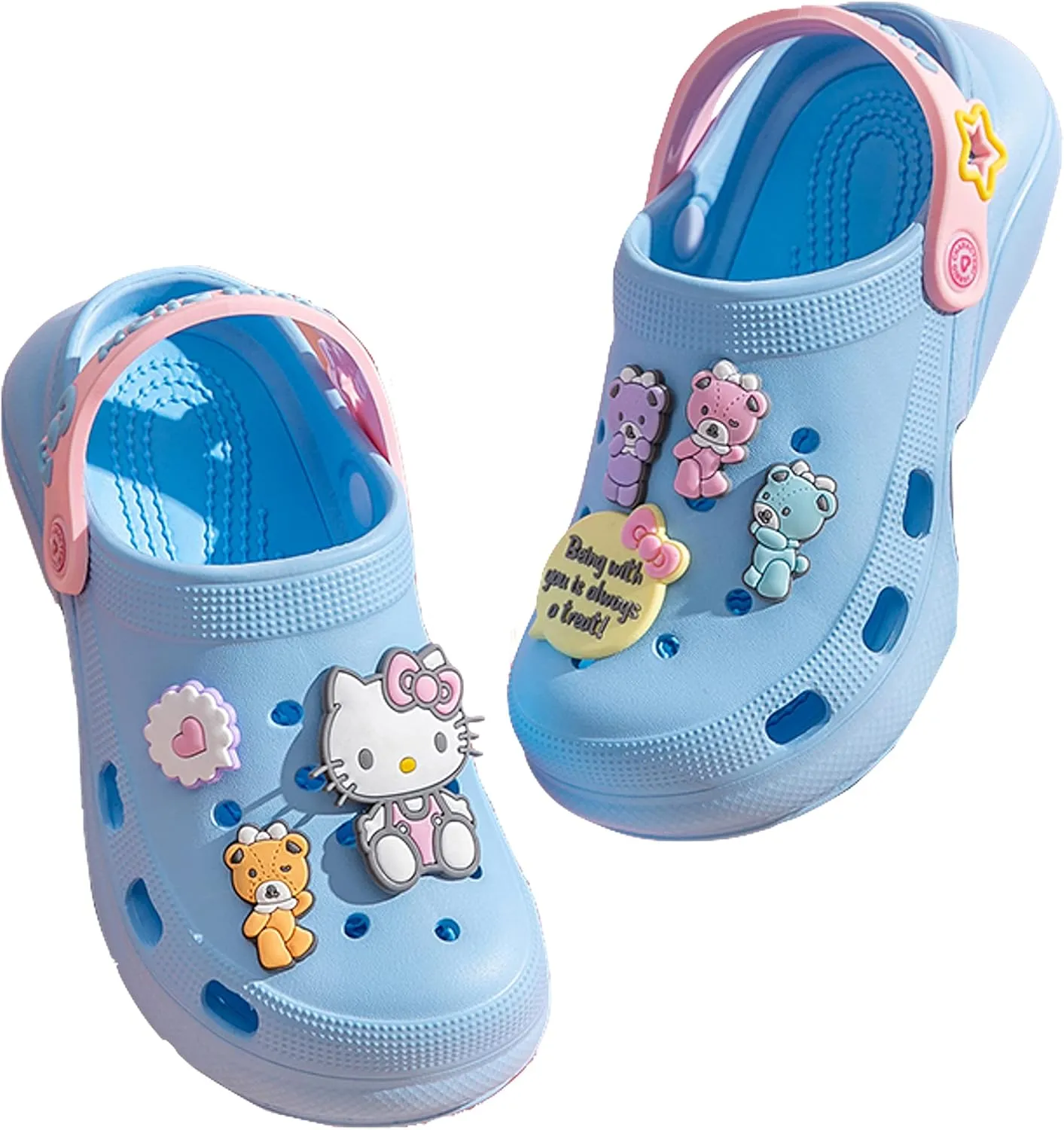Hello Kitty Bears Clogs Slip on Water Shoes Casual Summer for Girls Toddlers Kids Children