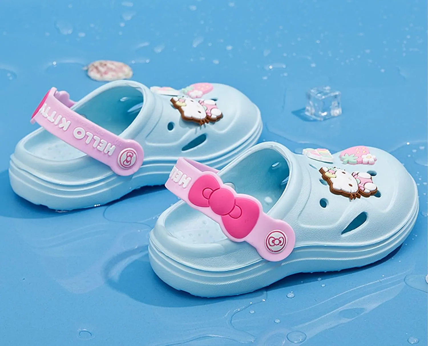 Hello Kitty Clogs Slip on Water Shoes Casual Summer for Girls Kids Children
