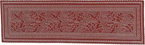 Heritage Lace Oak Leaf 14x48 Runner, Dark Paprika
