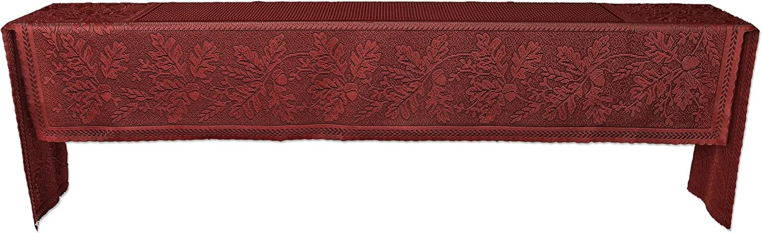 Heritage Lace OL-1995MSDP Dark Paprika Oak Leaf Mantle Scarf