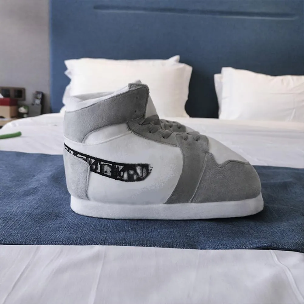 High Top Sneaker Slippers Unisex One-Size Ultra Comfy and Cozy House Fluffy Slippers for Men and Women