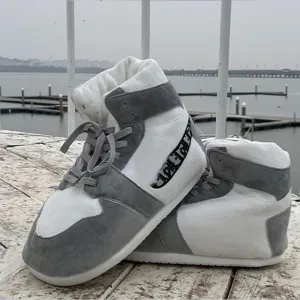 High Top Sneaker Slippers Unisex One-Size Ultra Comfy and Cozy House Fluffy Slippers for Men and Women