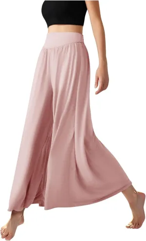 High Waisted Palazzo Pants for Women Trendy 2024 Causal Wide Leg Flowy Yoga Pant Trousers Beach Vacation Outfits