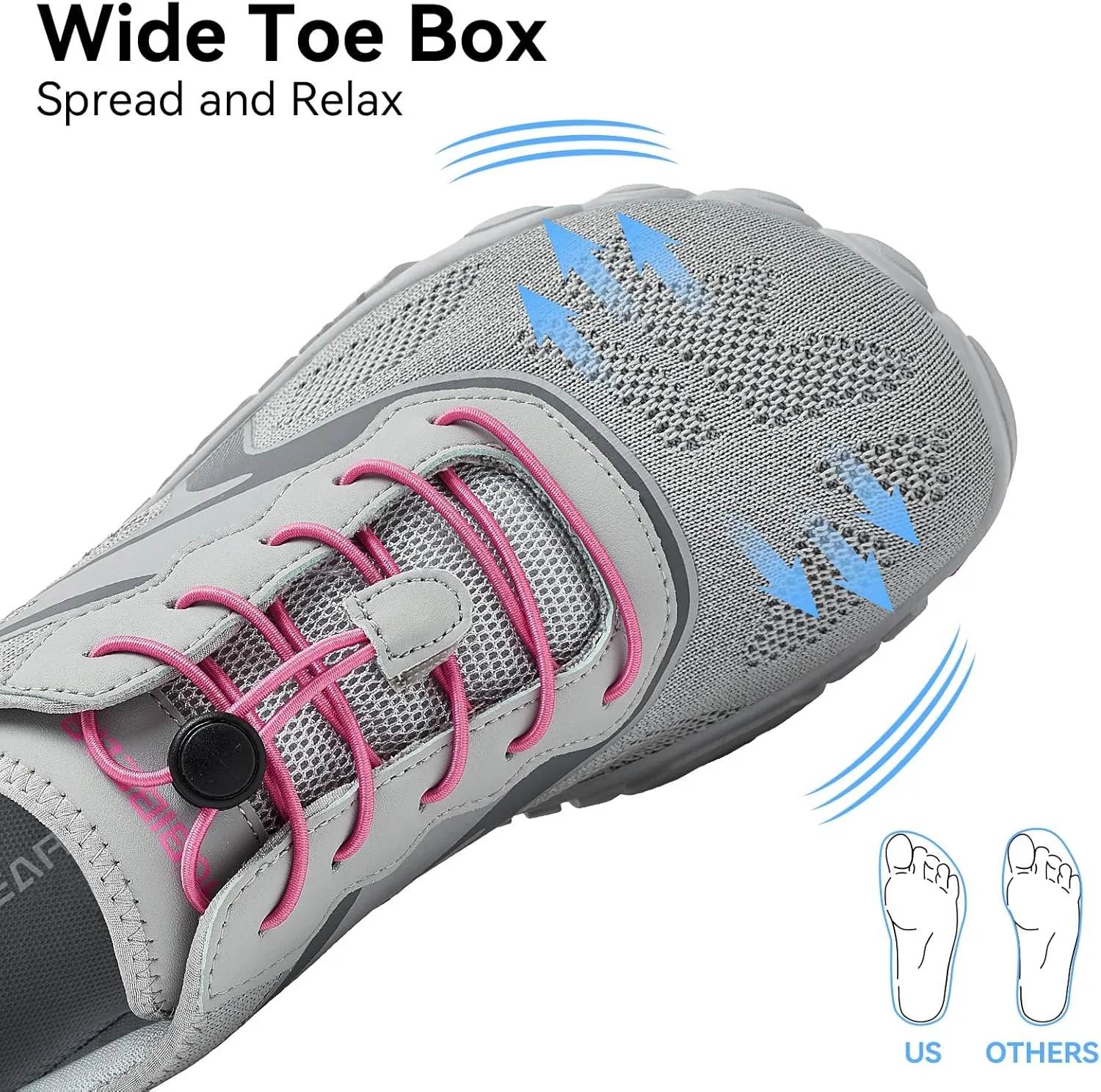 HOBIBEAR Barefoot Shoes for Women Men Wide Toe Box Zero Drop Cross-Training Minimalist Unisex