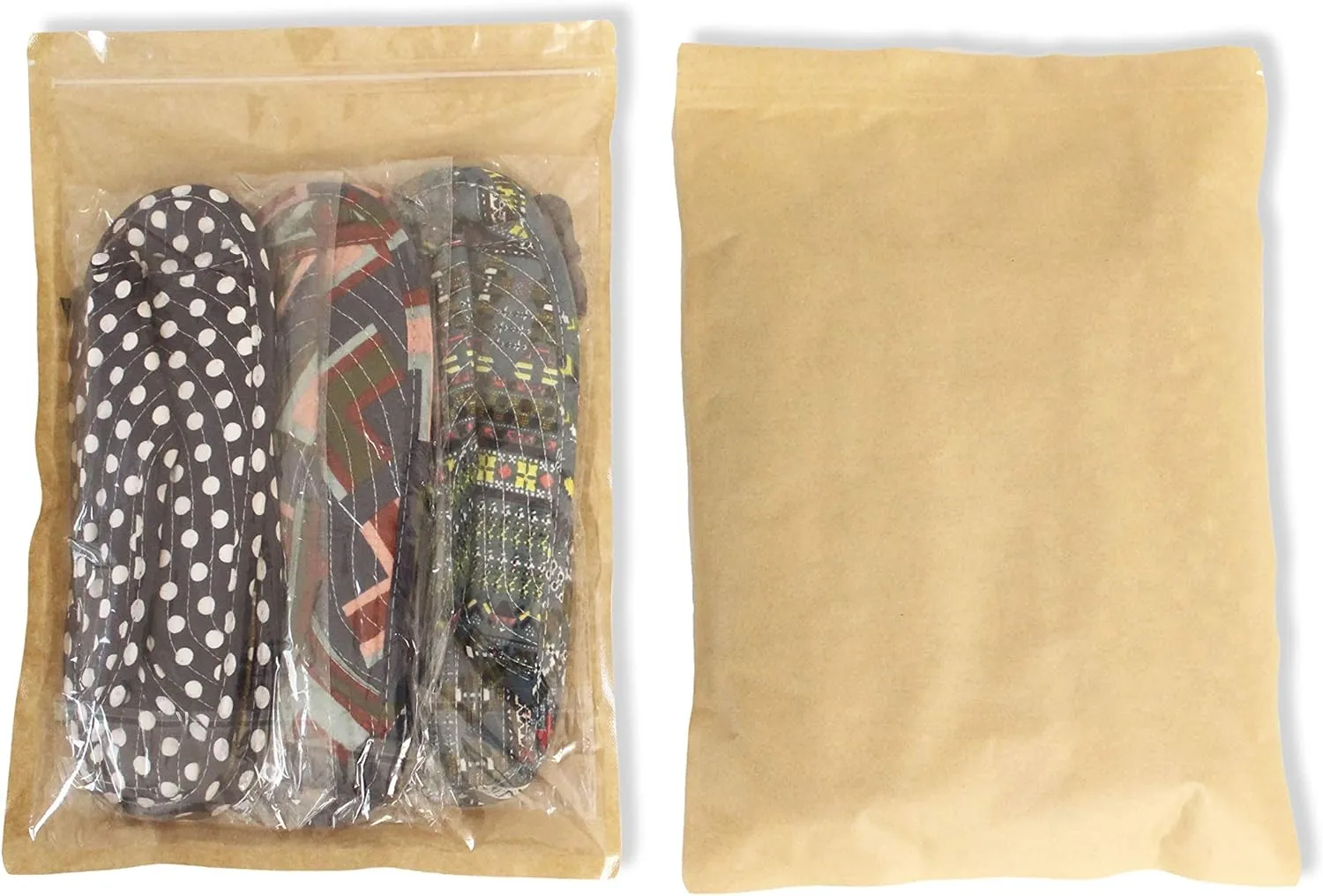 House Slippers for Women - Lightweight Cotton Quilted Home Slippers, Easy Machine Washable Like Socks, Foldable and Portable, Indoor Breathable Shoes for Your Feet Relaxing, Set of 3 Pairs (Medium