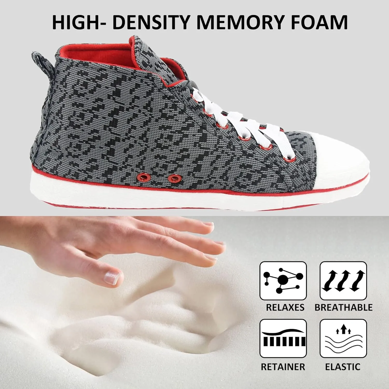 House Sneaker Slippers for Men Warm Winter Funny Cozy Indoor Sneakers Slipper Shoes Boys