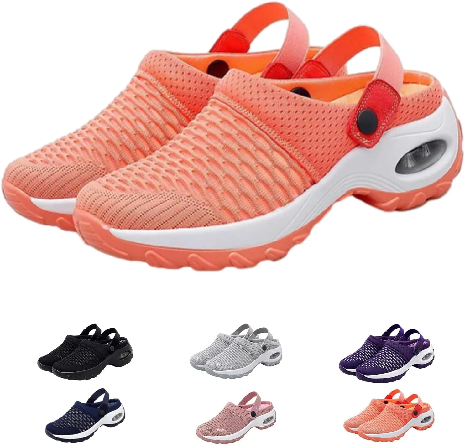 Hrtesus Women's Orthopedic Clogs with Air Cushion Support to Reduce Back and Knee Pressure, Slip-on Orthopedic Clogs for Women