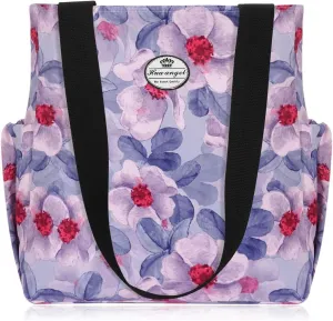 HUA ANGEL Floral Tote Bag - Casual Shoulder Bag Daily Tote Bag with Zipper Gym Travel Shopping Work Handbag for Women