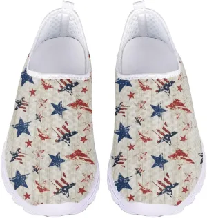 HUGS IDEA Women's Floral Mesh Slip on Shoes