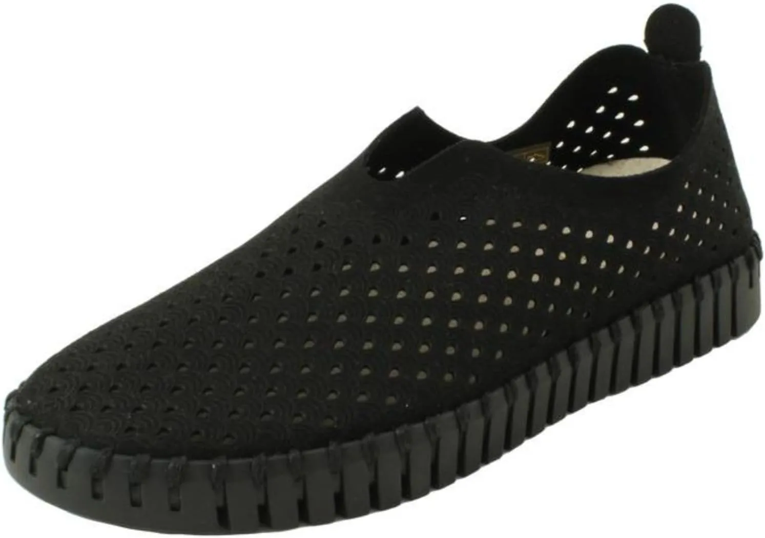 Ilse Jacobsen HORNBÆK Women's Tulip 3575 Flat | Slip-On | Low-Top | Black | 37 EU/7 M US