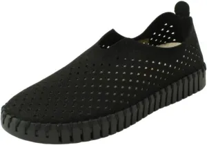 Ilse Jacobsen HORNBÆK Women's Tulip 3575 Flat | Slip-On | Low-Top | Black | 37 EU/7 M US