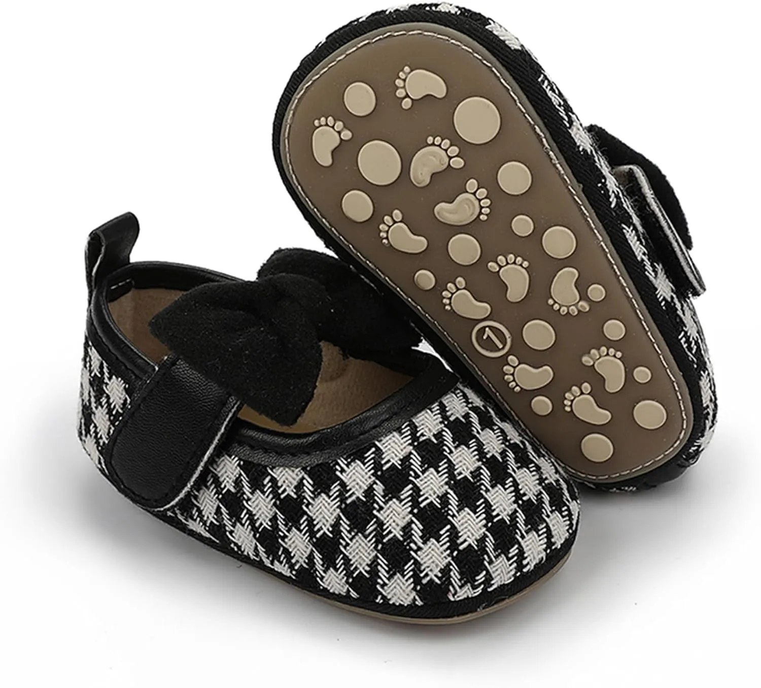 Infant Baby Girls Soft Sole Bowknot Princess Wedding Dress Mary Jane Flats Prewalker Newborn Light Baby Sneaker Shoes