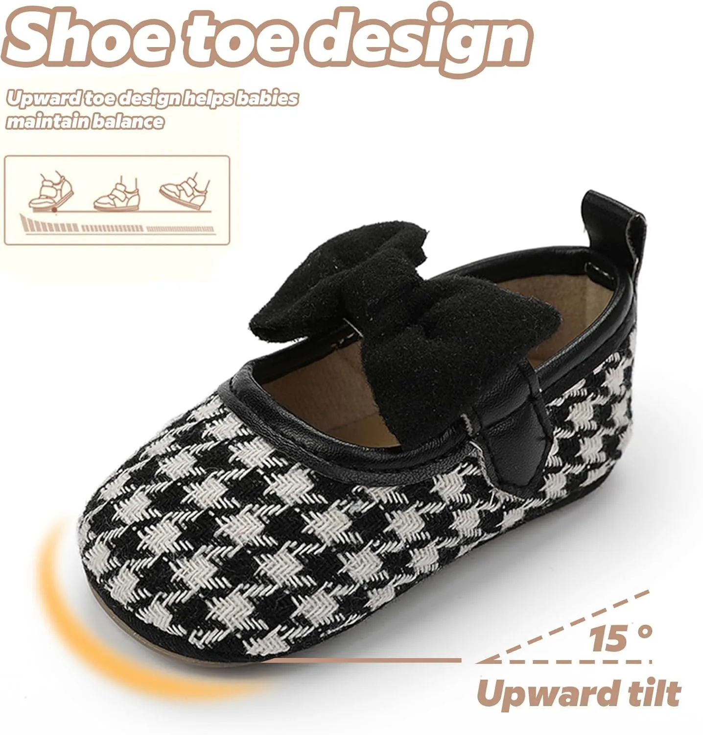 Infant Baby Girls Soft Sole Bowknot Princess Wedding Dress Mary Jane Flats Prewalker Newborn Light Baby Sneaker Shoes