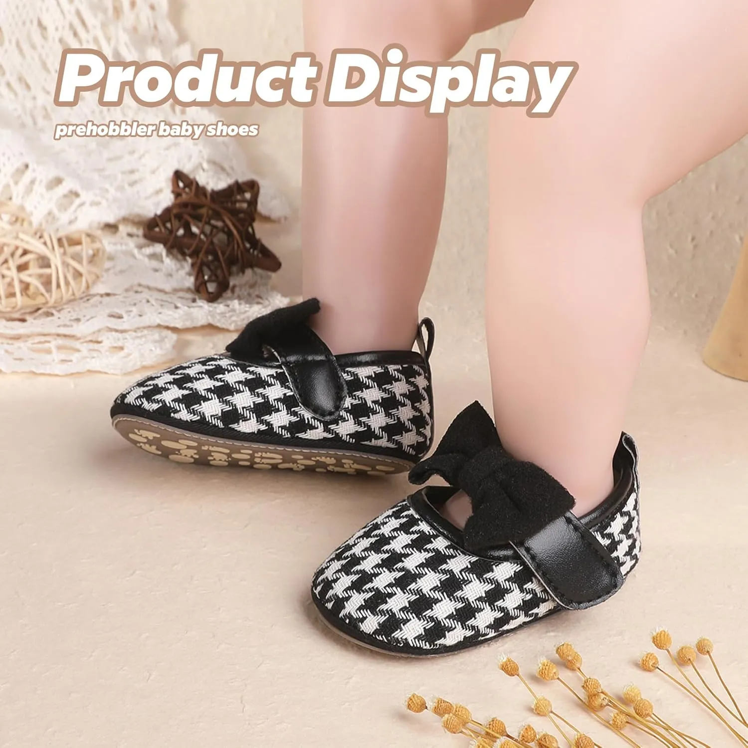 Infant Baby Girls Soft Sole Bowknot Princess Wedding Dress Mary Jane Flats Prewalker Newborn Light Baby Sneaker Shoes
