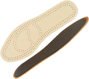 Insoles Breathable Leather Insoles for Sports Shoes Cowhide Heel Pads Size 37-38
