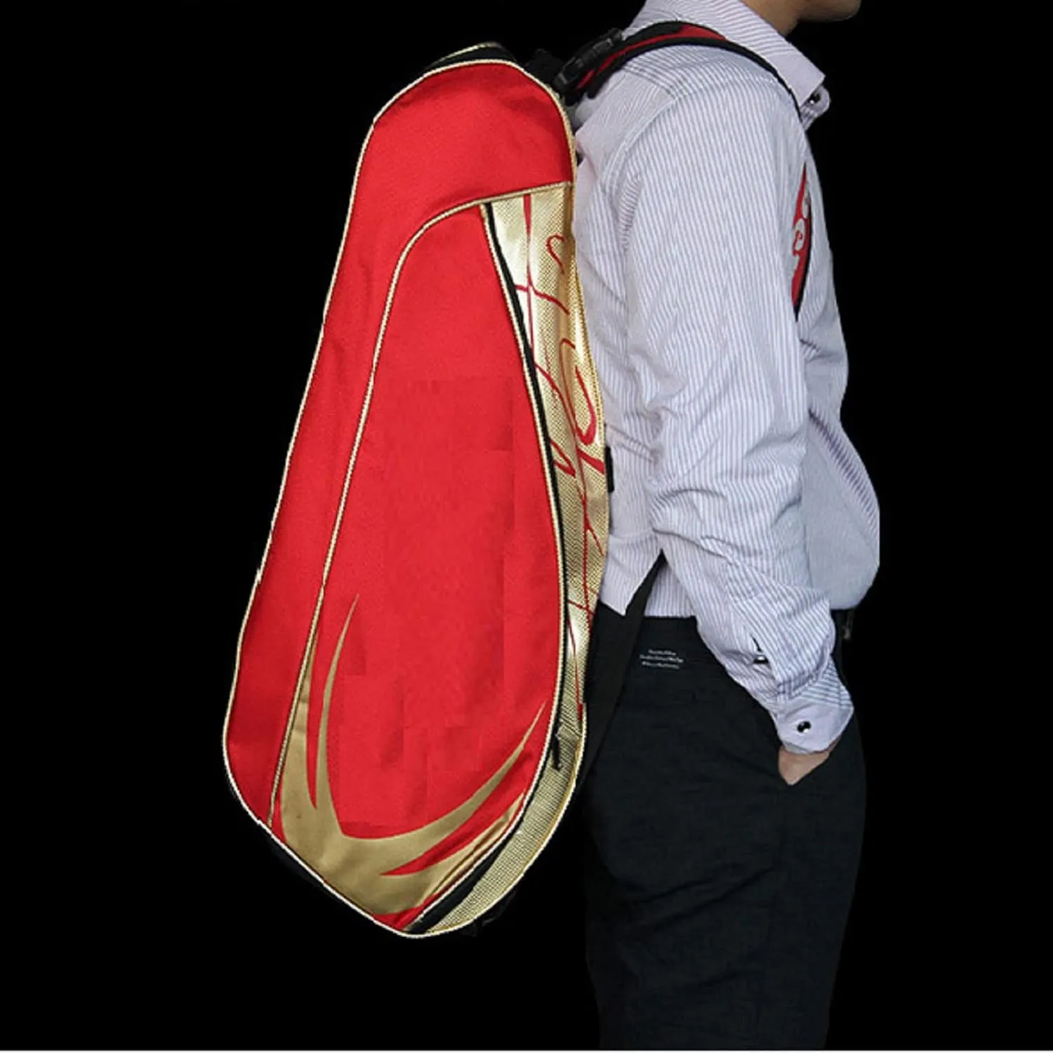 IPENNY Tennis 6 Racquet Bag Badminton Dustproof Gym Carrying Duffel Backpack Shoulders Bag Handbag Equipment Tote Bag with Shoes Compartment and Detachable Strap