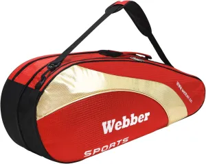IPENNY Tennis 6 Racquet Bag Badminton Dustproof Gym Carrying Duffel Backpack Shoulders Bag Handbag Equipment Tote Bag with Shoes Compartment and Detachable Strap