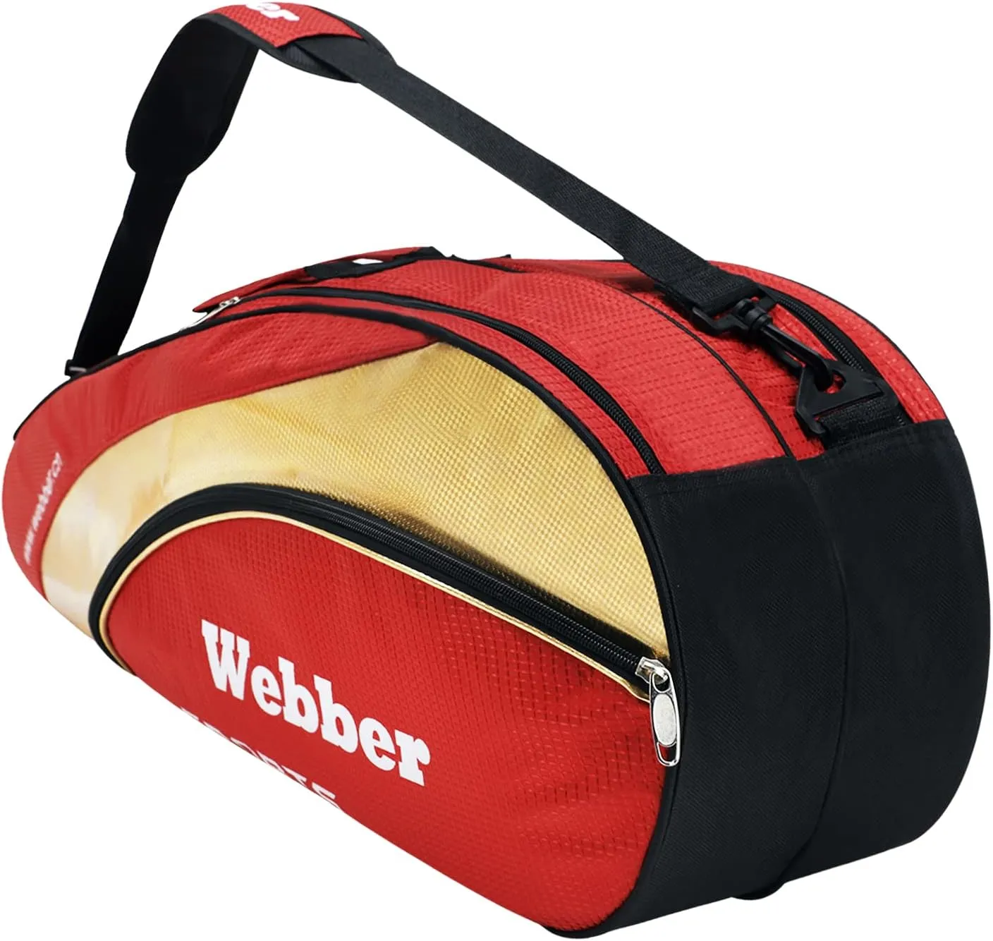 IPENNY Tennis 6 Racquet Bag Badminton Dustproof Gym Carrying Duffel Backpack Shoulders Bag Handbag Equipment Tote Bag with Shoes Compartment and Detachable Strap