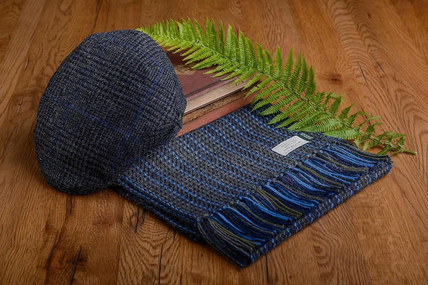 Irish Trinity Donegal Tweed Flat Cap, 100% Wool, Quilted Interior, Made in Ireland