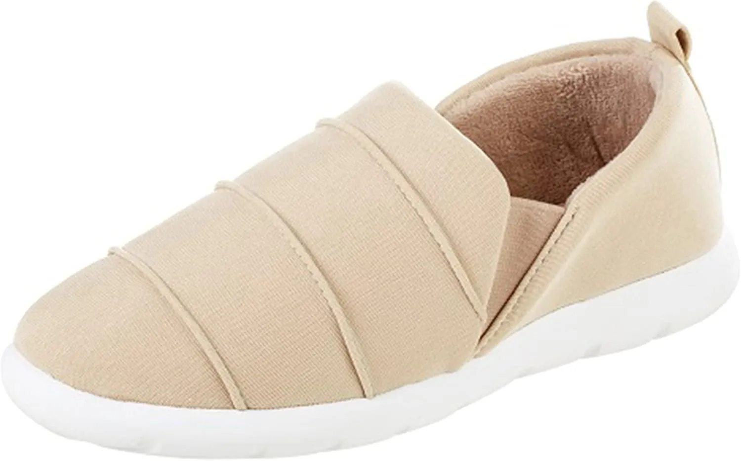 isotoner Zenz Women's Serenity Stretch Satin Slipper, Slip-On Shoe