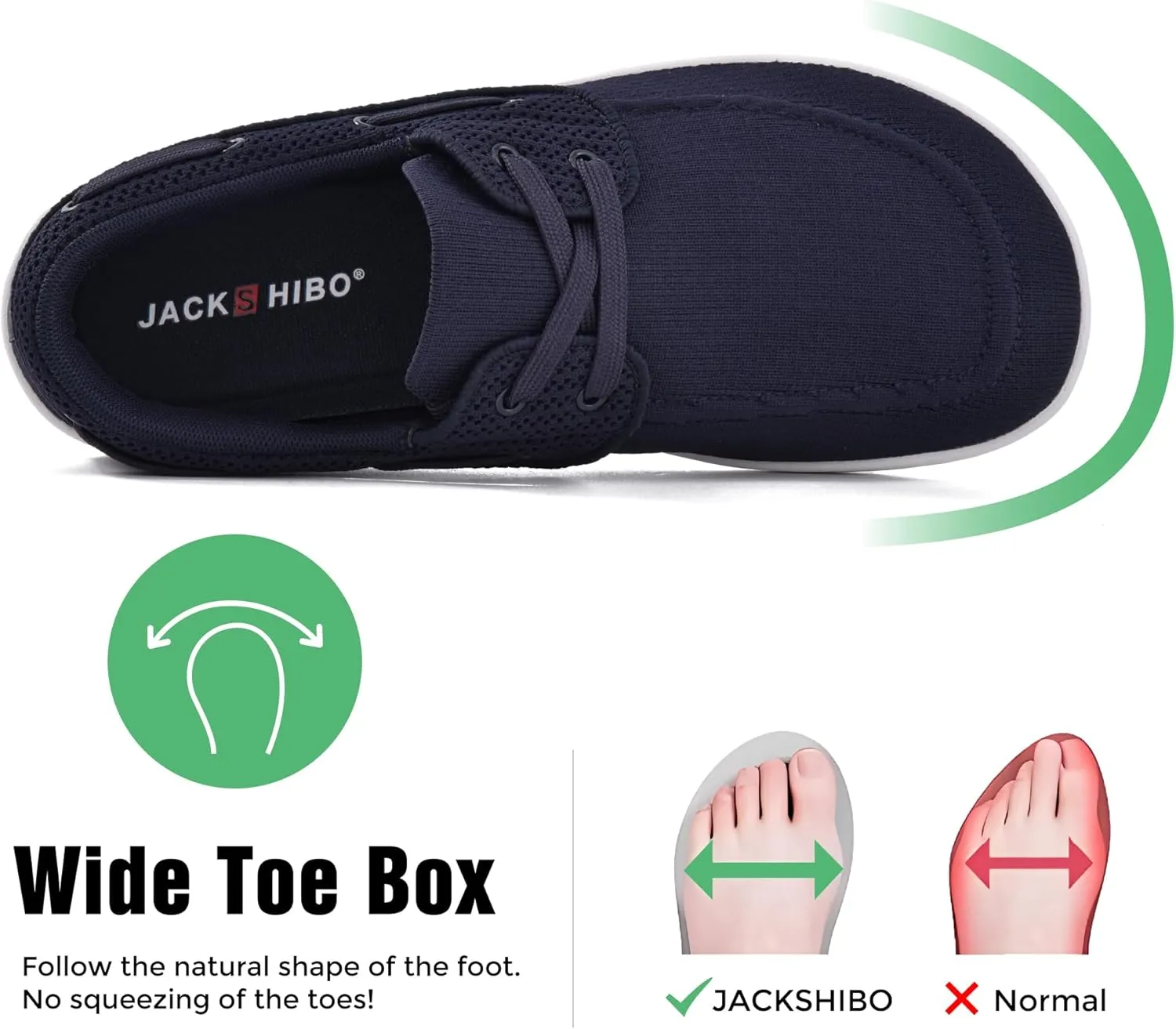 JACKSHIBO Barefoot Shoes for Men Slip on Shoes Minimalist Walking Sneakers Wide Toe Box Zero Drop Sole