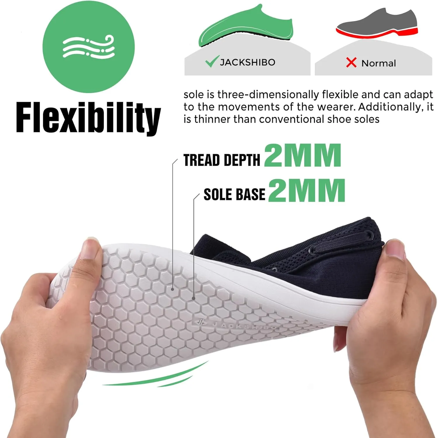 JACKSHIBO Barefoot Shoes for Men Slip on Shoes Minimalist Walking Sneakers Wide Toe Box Zero Drop Sole