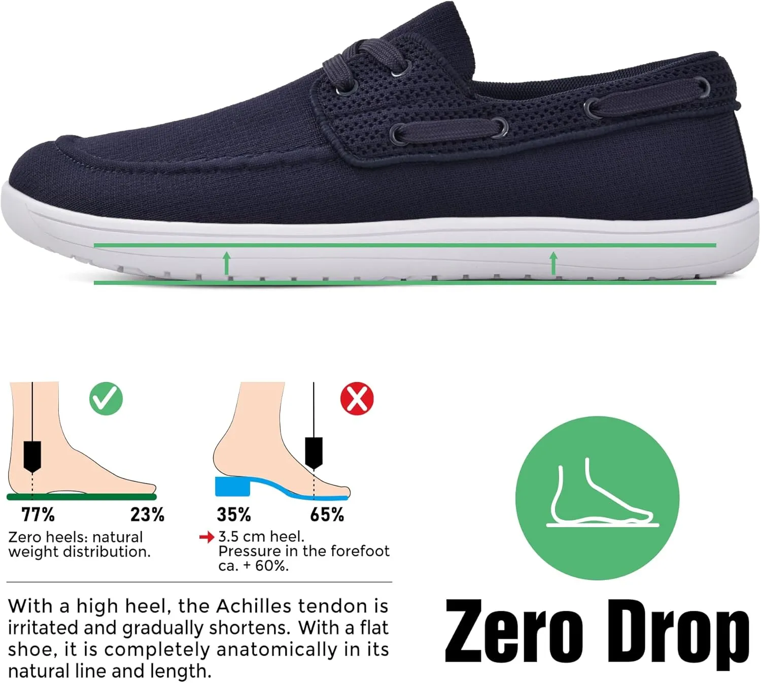 JACKSHIBO Barefoot Shoes for Men Slip on Shoes Minimalist Walking Sneakers Wide Toe Box Zero Drop Sole