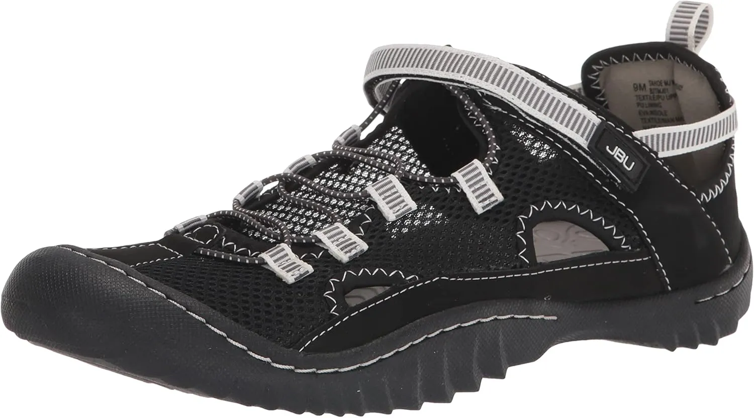 JBU by Jambu Women's, Tahoe MJ Slip-On - Wide Width Black/White 7.5 W