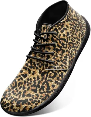 Jeiento Fish Scale Print Mens Barefoot Walking Shoes with Rubber Sole Zero Drop Sole