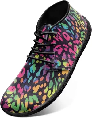 Jeiento Fish Scale Print Mens Barefoot Walking Shoes with Rubber Sole Zero Drop Sole