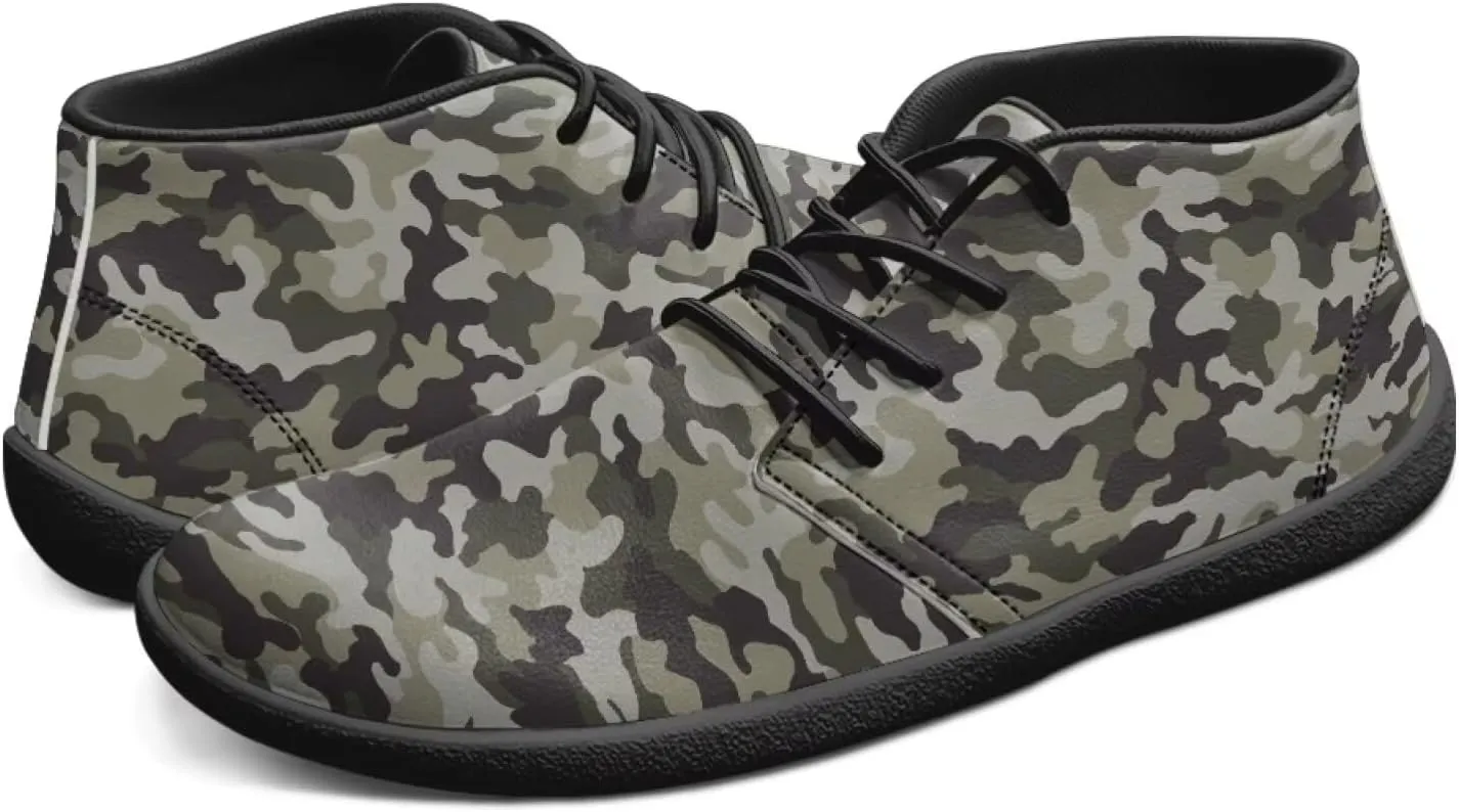 Jeiento Men Barefoot Shoes Camouflage - Wide Toe Box Camo Zero Drop Sole Walking Shoes