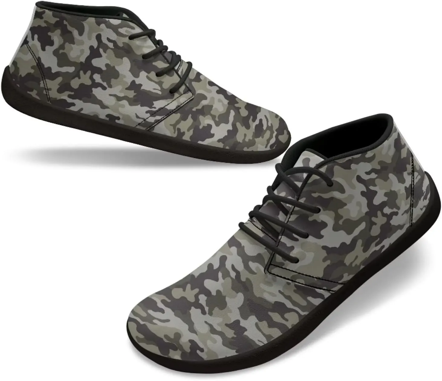 Jeiento Men Barefoot Shoes Camouflage - Wide Toe Box Camo Zero Drop Sole Walking Shoes