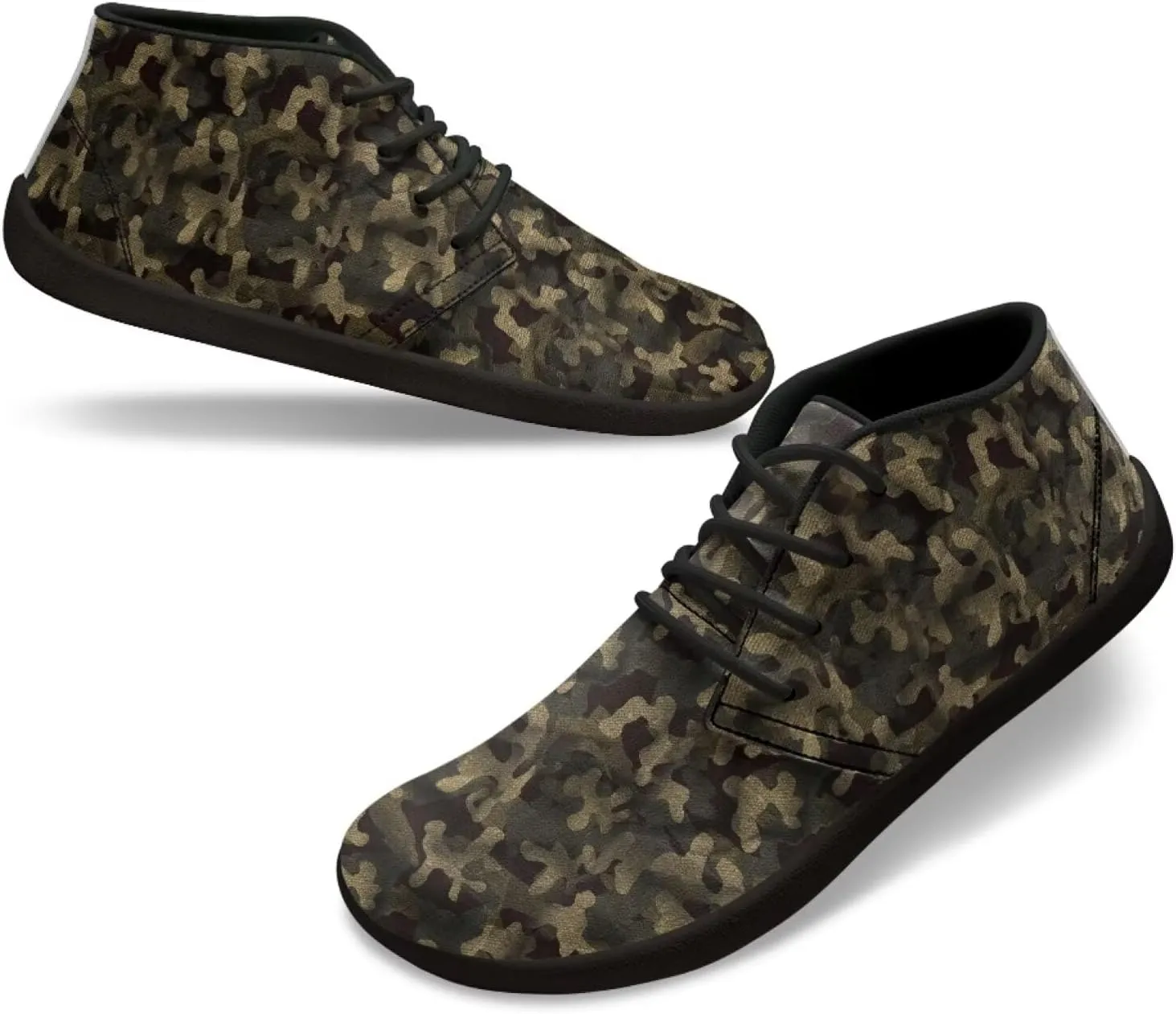 Jeiento Men Barefoot Shoes Camouflage - Wide Toe Box Camo Zero Drop Sole Walking Shoes