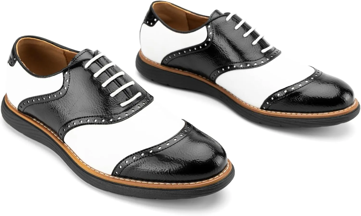 JITAI Men's Oxford Shoes,Dress Shoes Lace-up Wingtip Brogue Shoe Mens Lightweight Fashion Shoes.