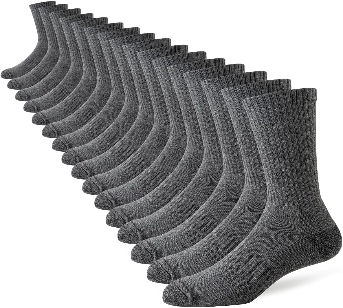 JOYNÉE 8 Pairs Mens Crew Cushion Socks Work Athletic Running Socks Casual Breathable Socks for Men,Sock Size:10-13