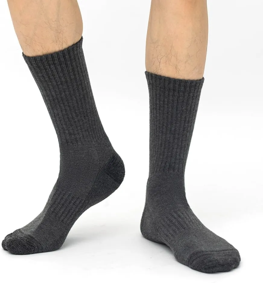 JOYNÉE 8 Pairs Mens Crew Cushion Socks Work Athletic Running Socks Casual Breathable Socks for Men,Sock Size:10-13