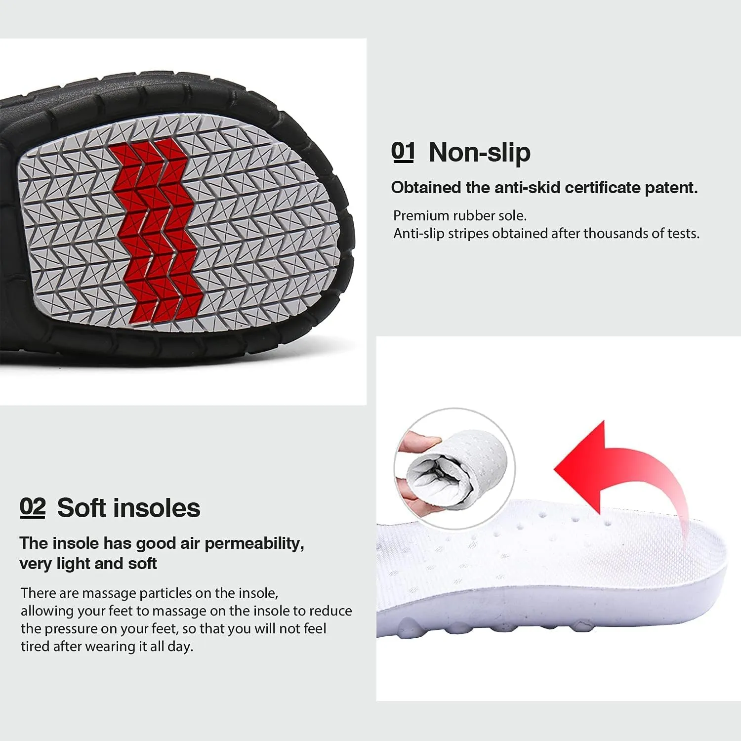 JSWEI Chef Shoes for Men - Professional Oil Water Resistant Nursing Chef Shoe，Non-Slip Safety Working Shoes for Kitchen Garden Bathroom Construction